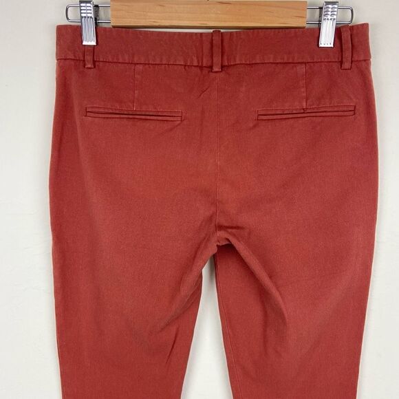 Theory Straight Leg Ankle Pant - Burnt Orange - Picture 6 of 7